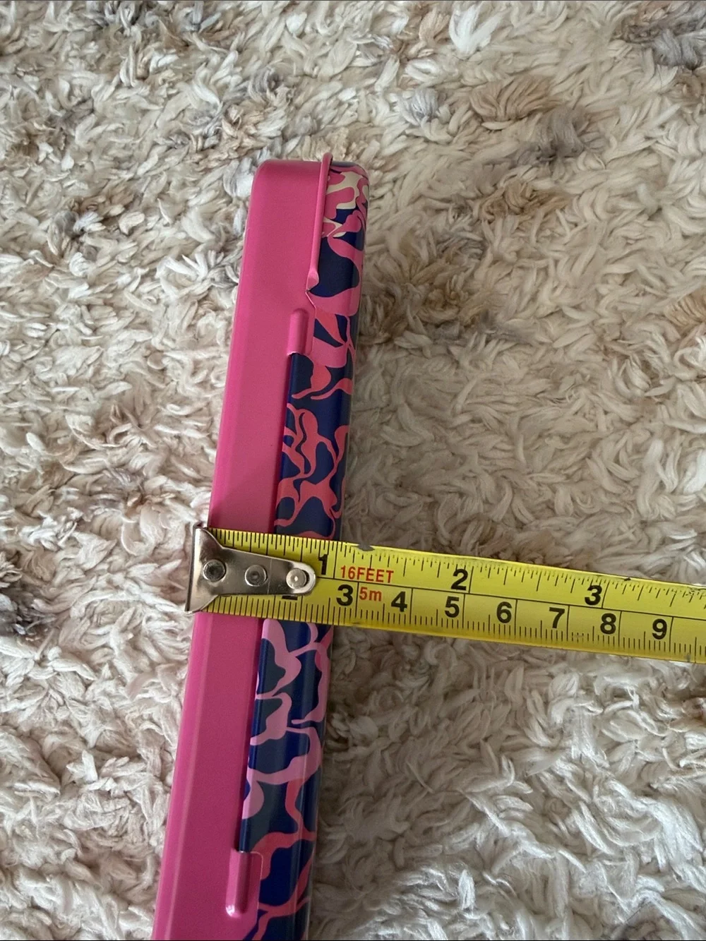 Vera Bradley Pink Metal Pencil Tin in Katalina Pink